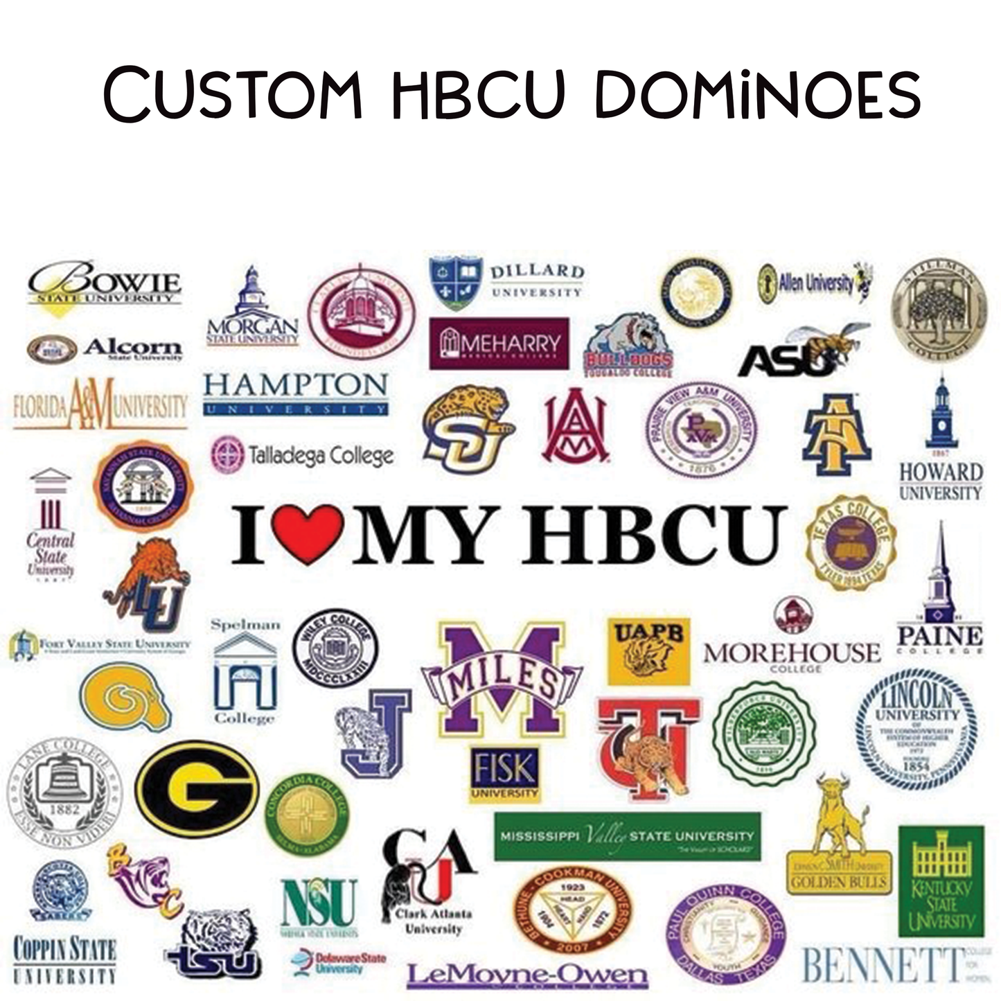 Custom Collegiate Domino Set