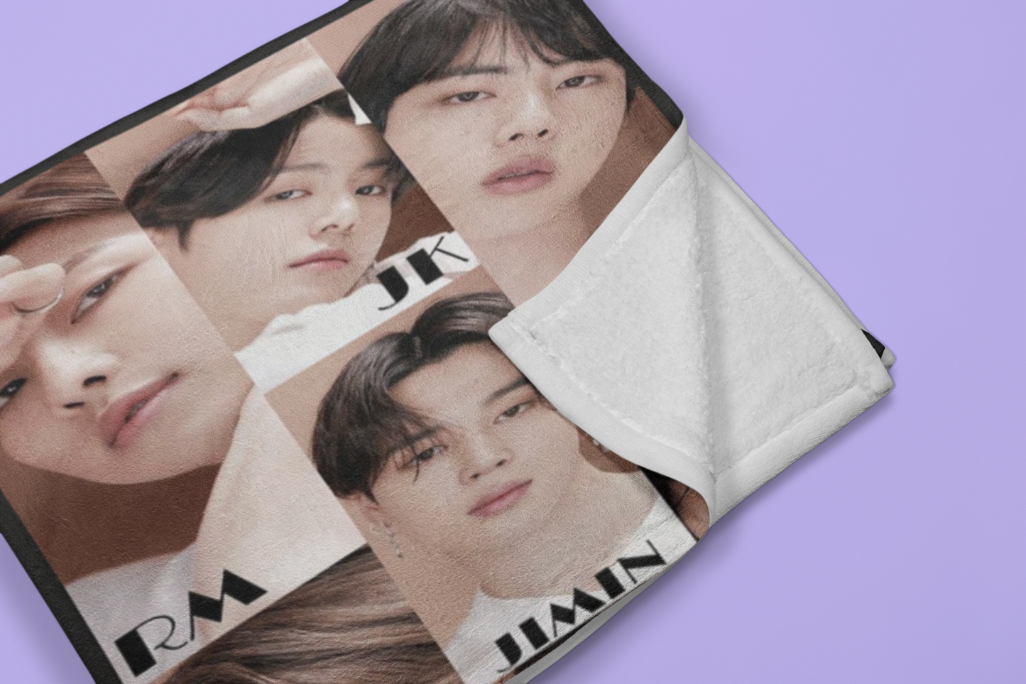 BTS Faces Blanket