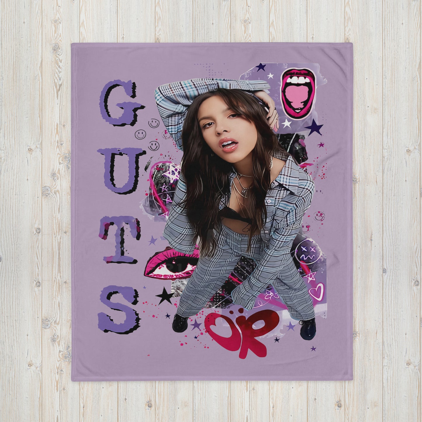 Olivia Rodrigo Guts Merch Throw Blanket