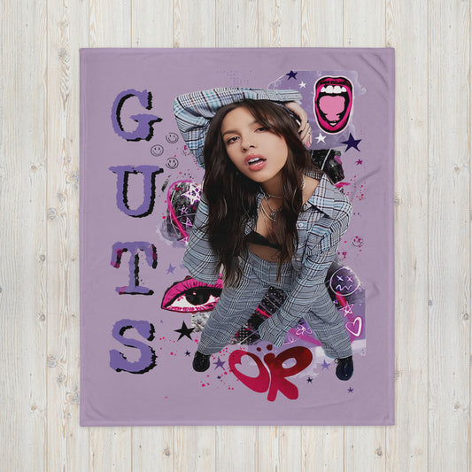 Olivia Rodrigo Guts Merch Throw Blanket