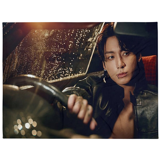 BTS JK Dazed Kpop Throw Blanket