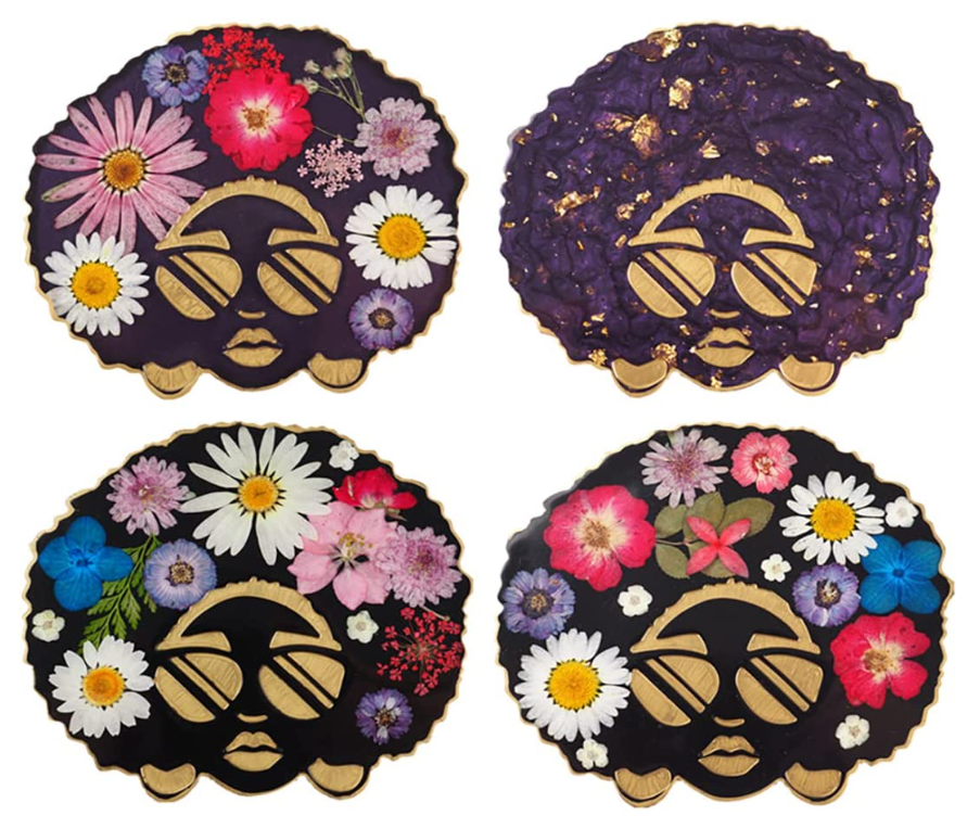 Afro Girl/Man Coasters