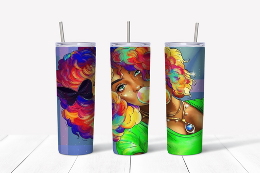 Melanin Bubble Gum Tumbler