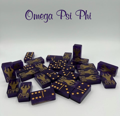 Omega Psi Phi Inspired Domino Set