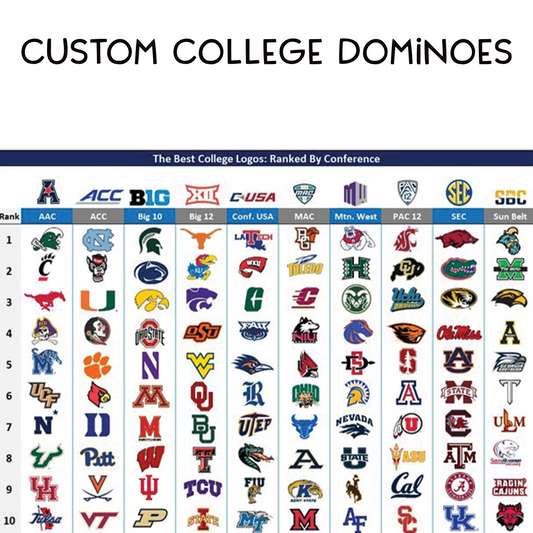 Custom Collegiate Domino Set