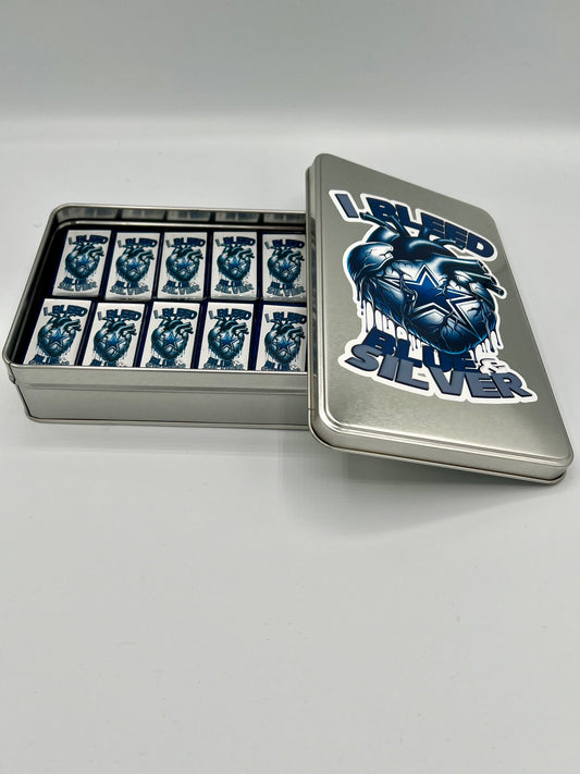 Dallas Cowboys Dominoes - I Bleed Blue and Silver